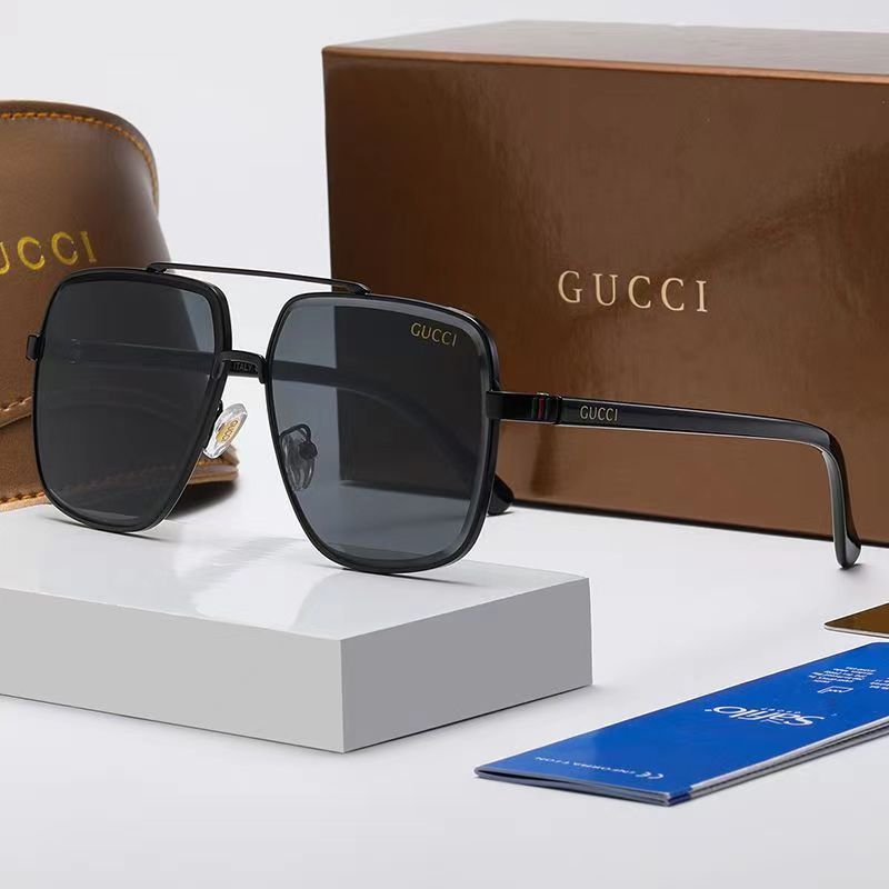Oryginalne okulary przeciwsłoneczne GUCCI 2024【Etui na okulary + okula