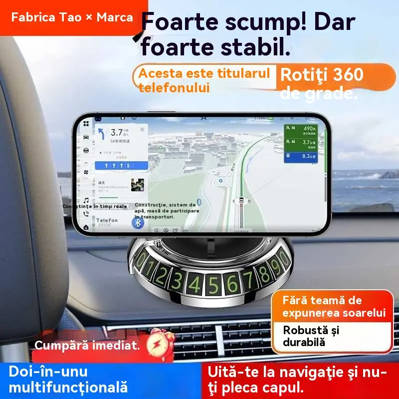 🚗 【Oferta świąteczna】 【Kup 1, a 1 dostaniesz za darmo】 2024 Nowy samochodowy uchwyt na telefon komórkowy Parking Tablica rejestracyjna Nawigacja Wielofunkcyjna tablica rejestracyjna