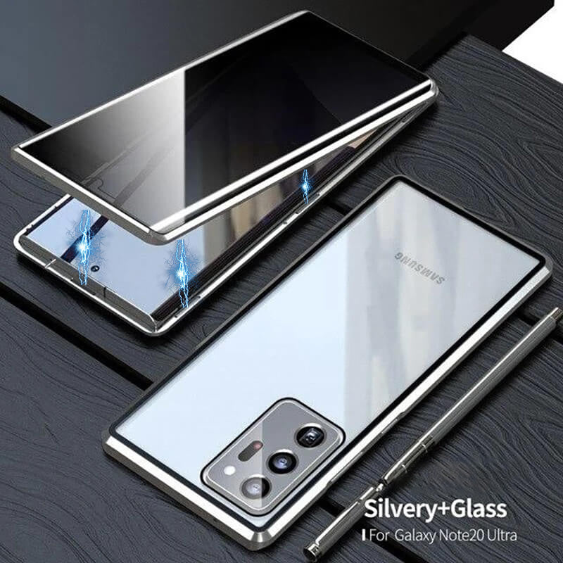 Θήκη τηλεφώνου Samsung μαγνητική διπλής όψης από σκληρυμένο γυαλί