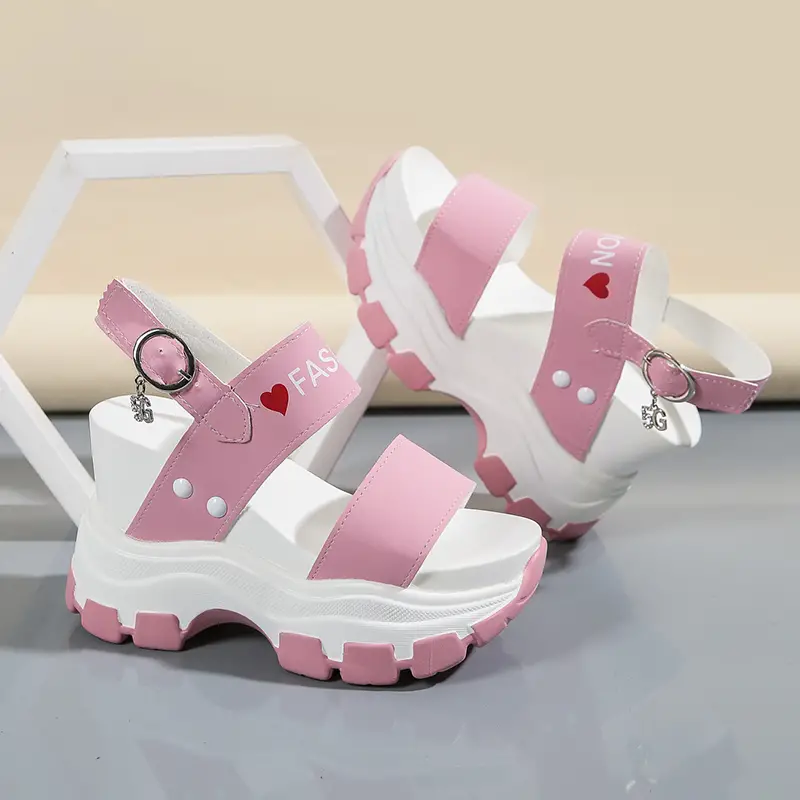 women s wedge heeled sandals platform open toe ankle strap details 7