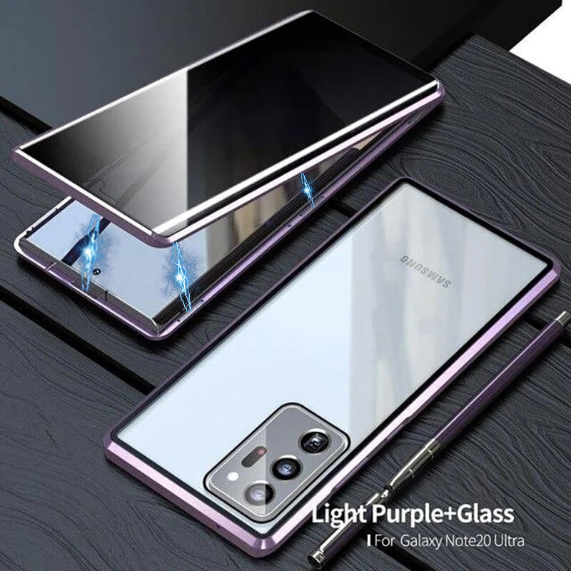 Θήκη τηλεφώνου Samsung μαγνητική διπλής όψης από σκληρυμένο γυαλί