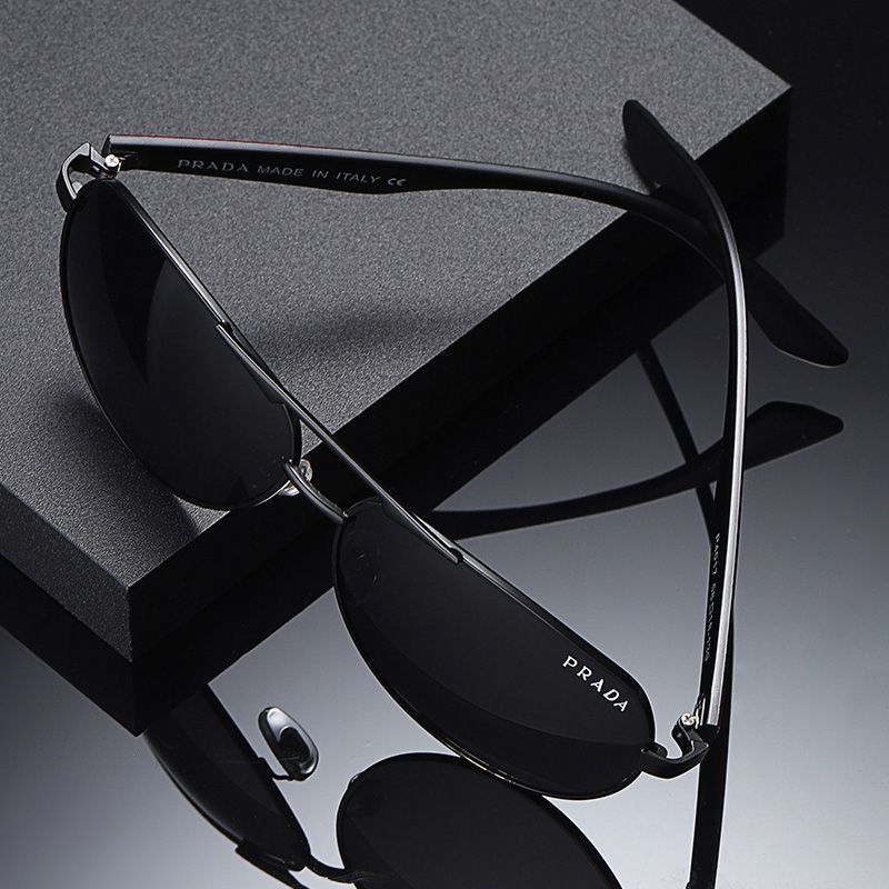 PRADA🕶️okulary antypromieniowe i anty-UV w złotej oprawce