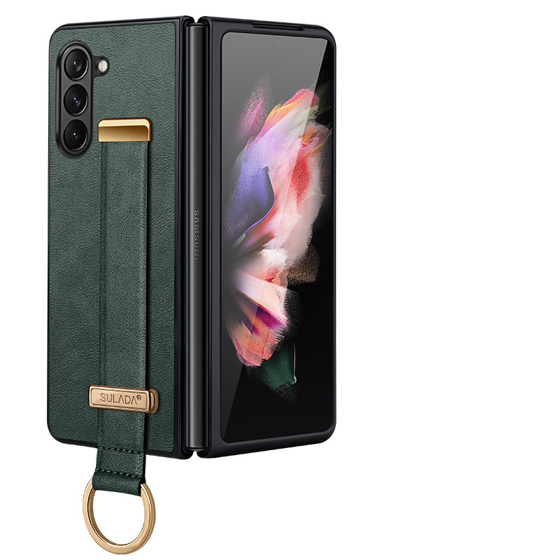 Etui na telefon komórkowy Samsung Zfold6 Sulada biznesowe etui z klapką ze skóry składanej 4/5/6 all-inclusive magnetyczne etui z przyssawką