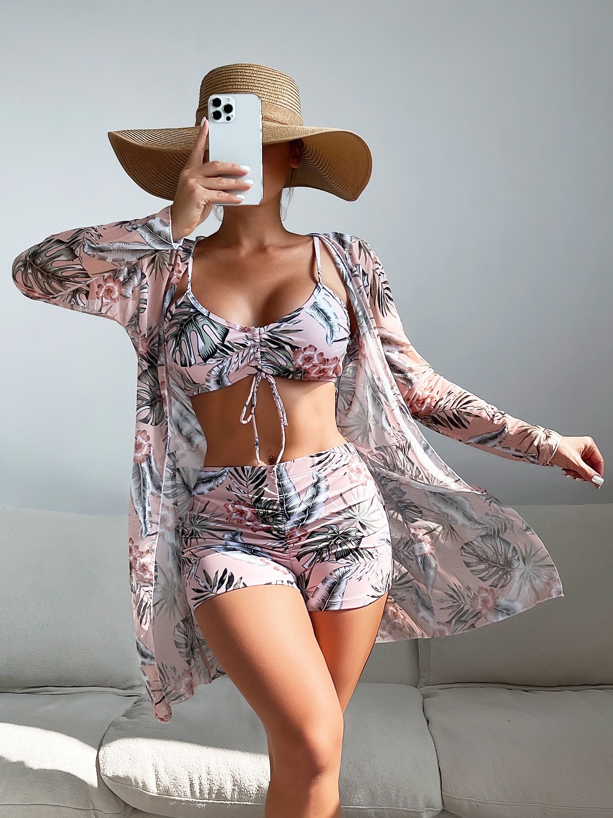 【✨Pirkite 1 ir gaukite 1 nemokamai】👙 Naujas madingas naujas trijų dalių maudymosi kostiumėlis, yra daugiau spalvų