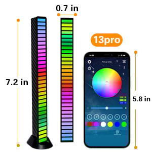 Bezprzewodowy pasek świetlny RGB aktywowany dźwiękiem