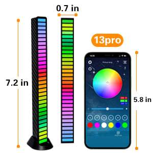 Bezprzewodowy pasek świetlny RGB aktywowany dźwiękiem