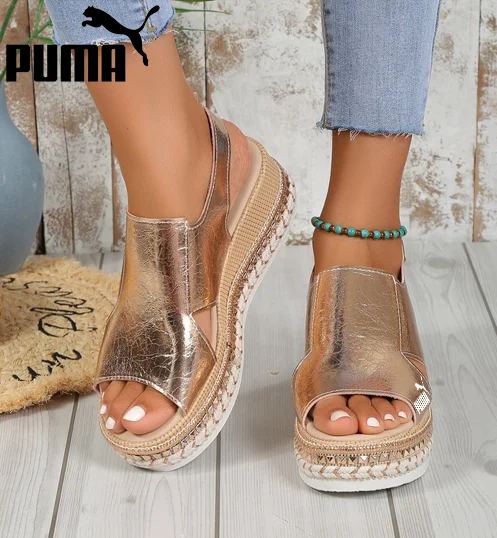 PUMA® 2024 Najnowsze wygodne damskie sandały podwyższające