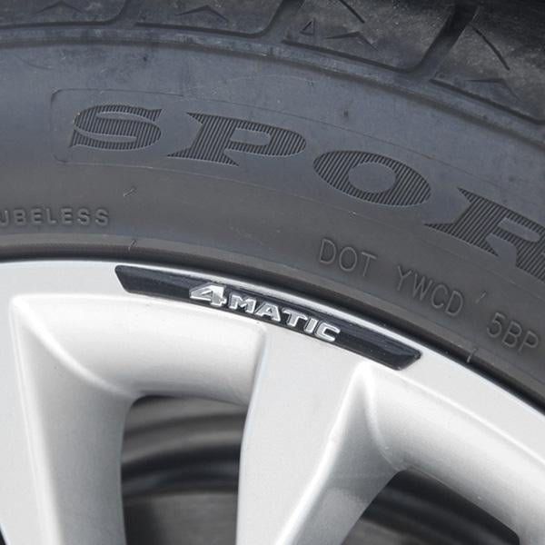 Adesivo de carro de metal com roda de personalidade 3D (4 peças)