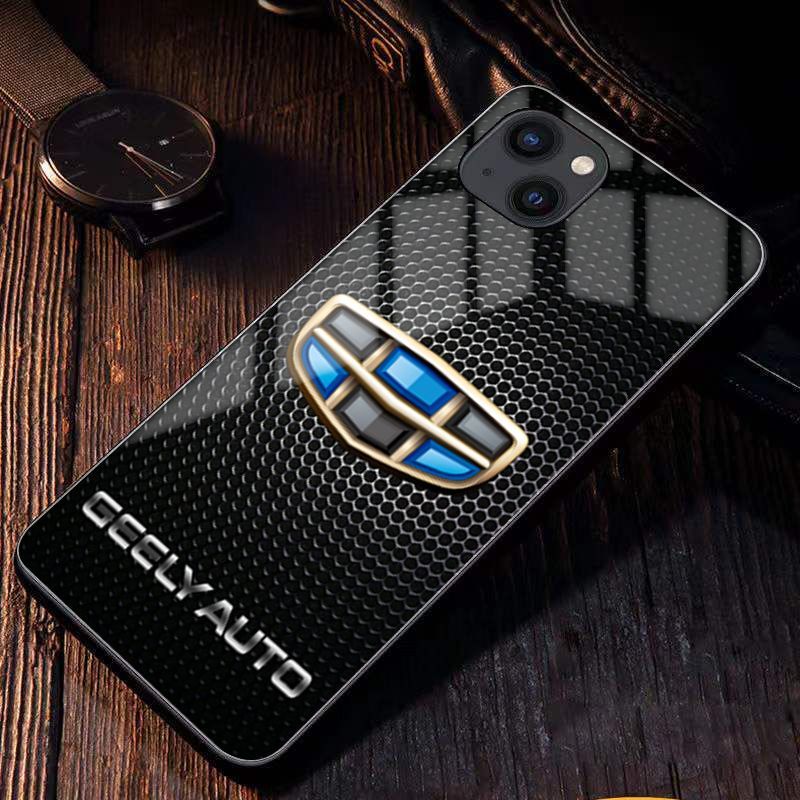 Etui na telefon komórkowy z logo samochodu, model niestandardowy, dowolny model samochodu, model telefonu komórkowego, pełna seria Apple