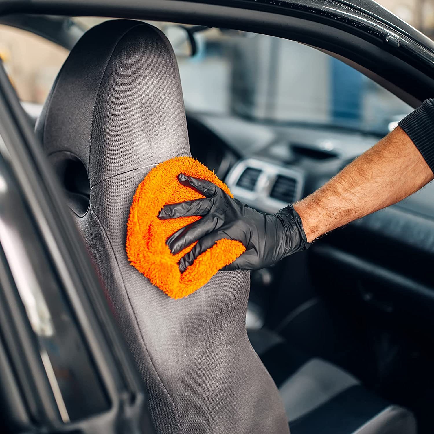 100 szt. jednorazowych czarnych rękawiczek nitrylowych, narzędzi bezpieczeństwa do czyszczenia gospodarstwa domowego