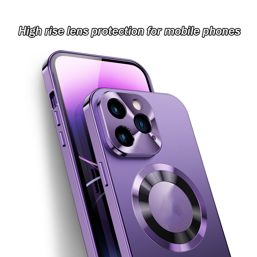 Dwustronne etui magnetyczne na telefon ze szkłem galwanizowanym