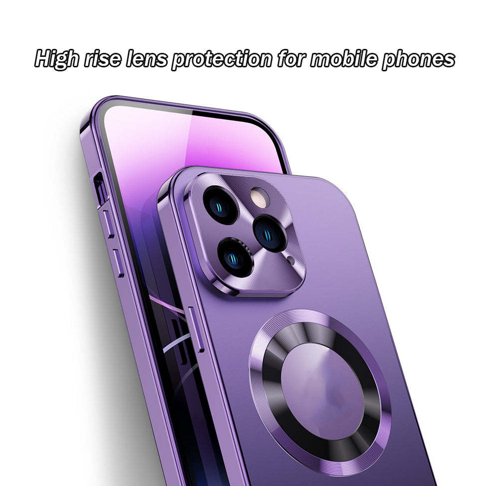Dwustronne etui magnetyczne na telefon ze szkłem galwanizowanym