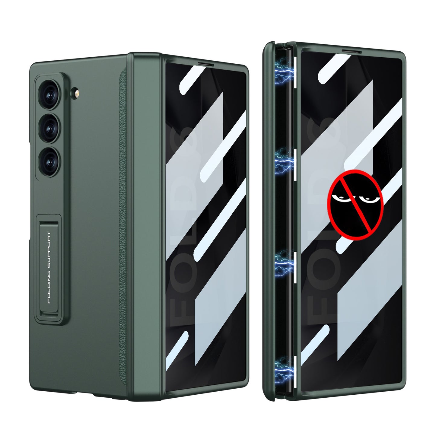 Magnetyczny zawias Ukryty uchwyt Etui w komplecie z tylną osłoną ekranu do Galaxy Z Fold 6/5/4/3