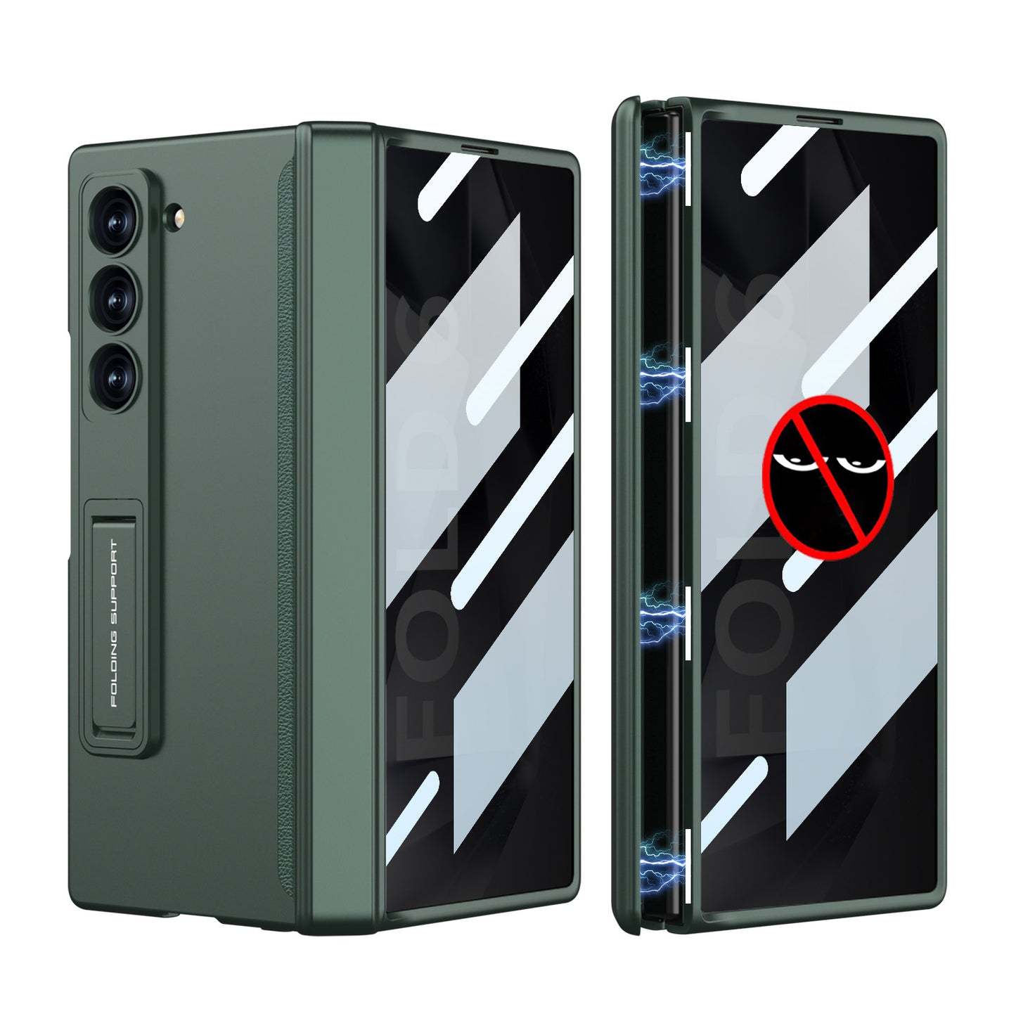 Magnetyczny zawias Ukryty uchwyt Etui w komplecie z tylną osłoną ekranu do Galaxy Z Fold 6/5/4/3