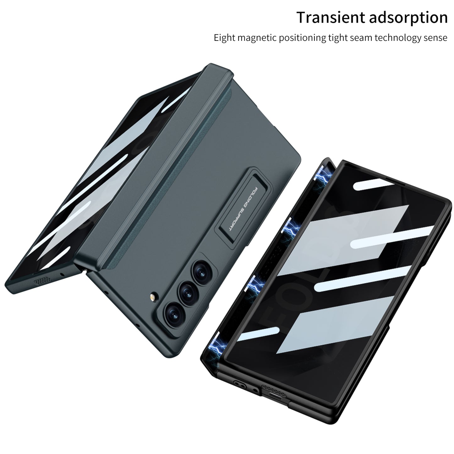 Magnetyczny zawias Ukryty uchwyt Etui w komplecie z tylną osłoną ekranu do Galaxy Z Fold 6/5/4/3