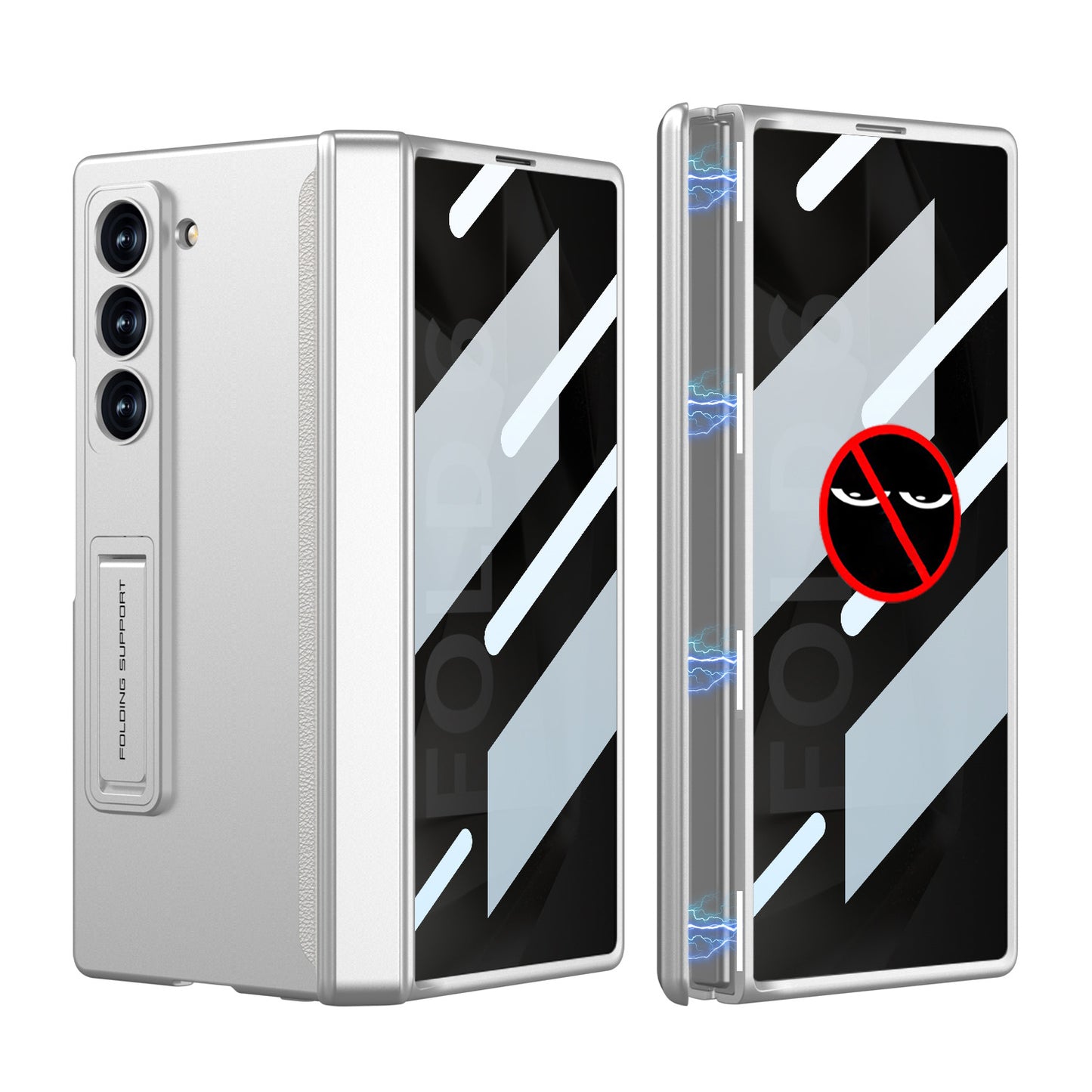 Magnetyczny zawias Ukryty uchwyt Etui w komplecie z tylną osłoną ekranu do Galaxy Z Fold 6/5/4/3
