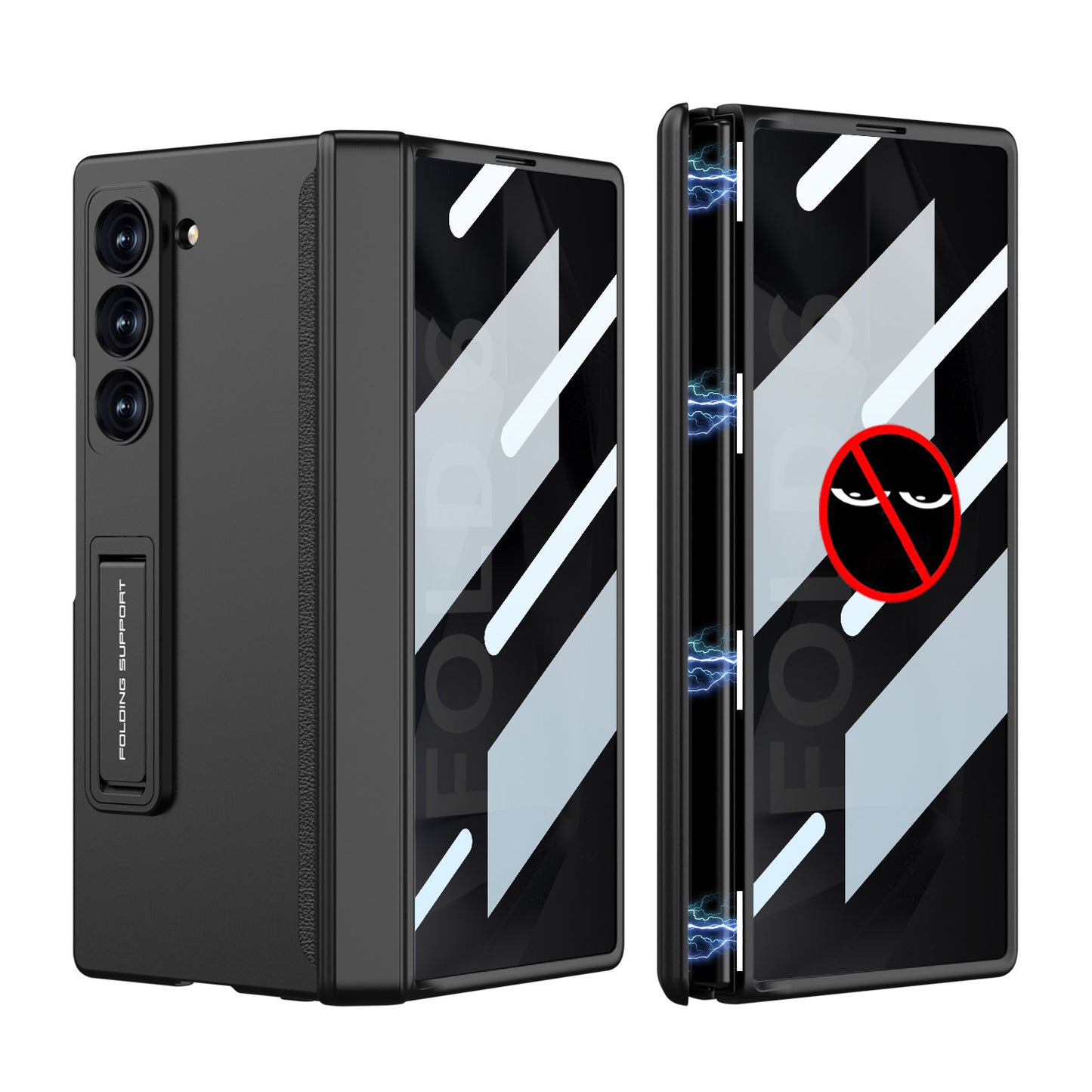 Magnetyczny zawias Ukryty uchwyt Etui w komplecie z tylną osłoną ekranu do Galaxy Z Fold 6/5/4/3