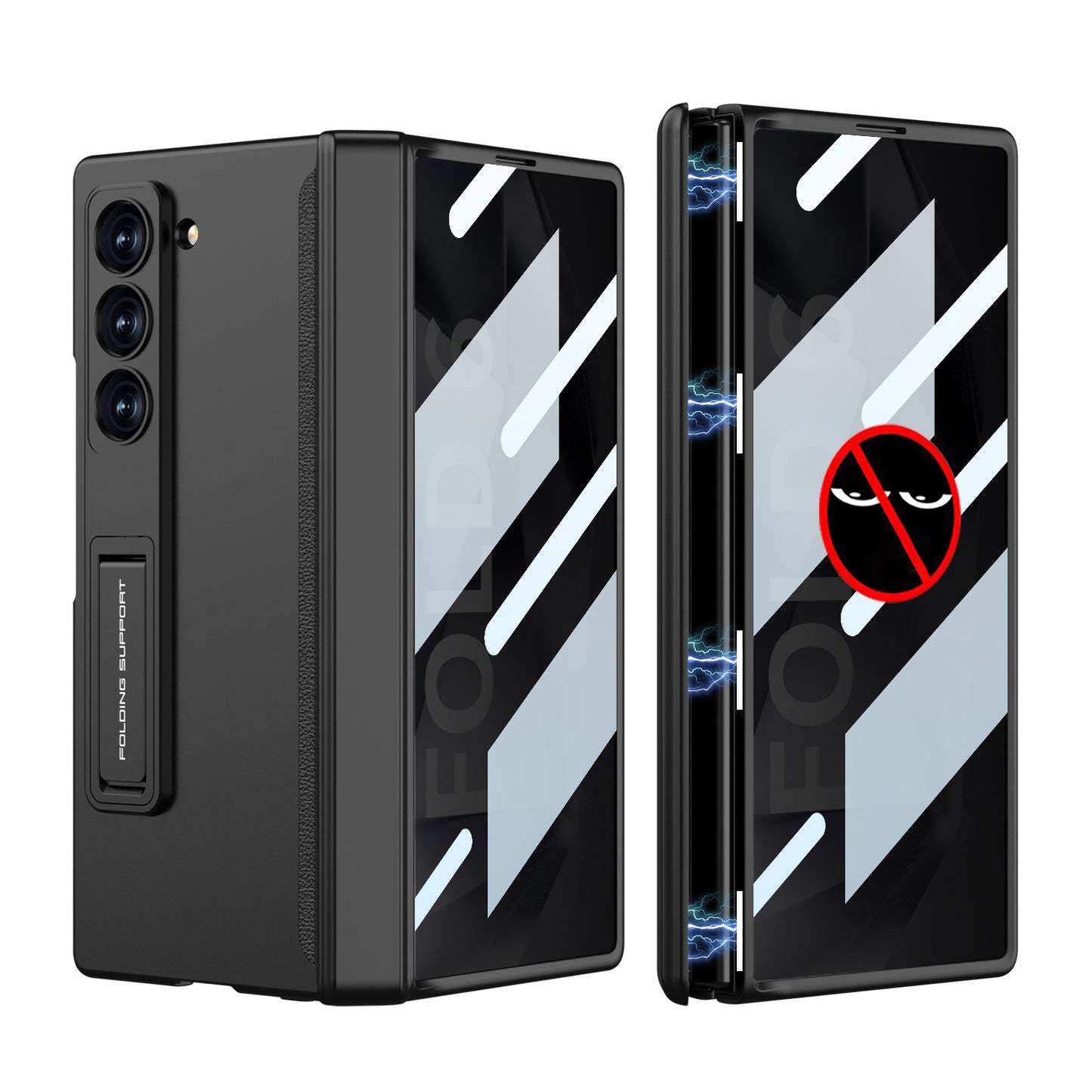 Magnetyczny zawias Ukryty uchwyt Etui w komplecie z tylną osłoną ekranu do Galaxy Z Fold 6/5/4/3