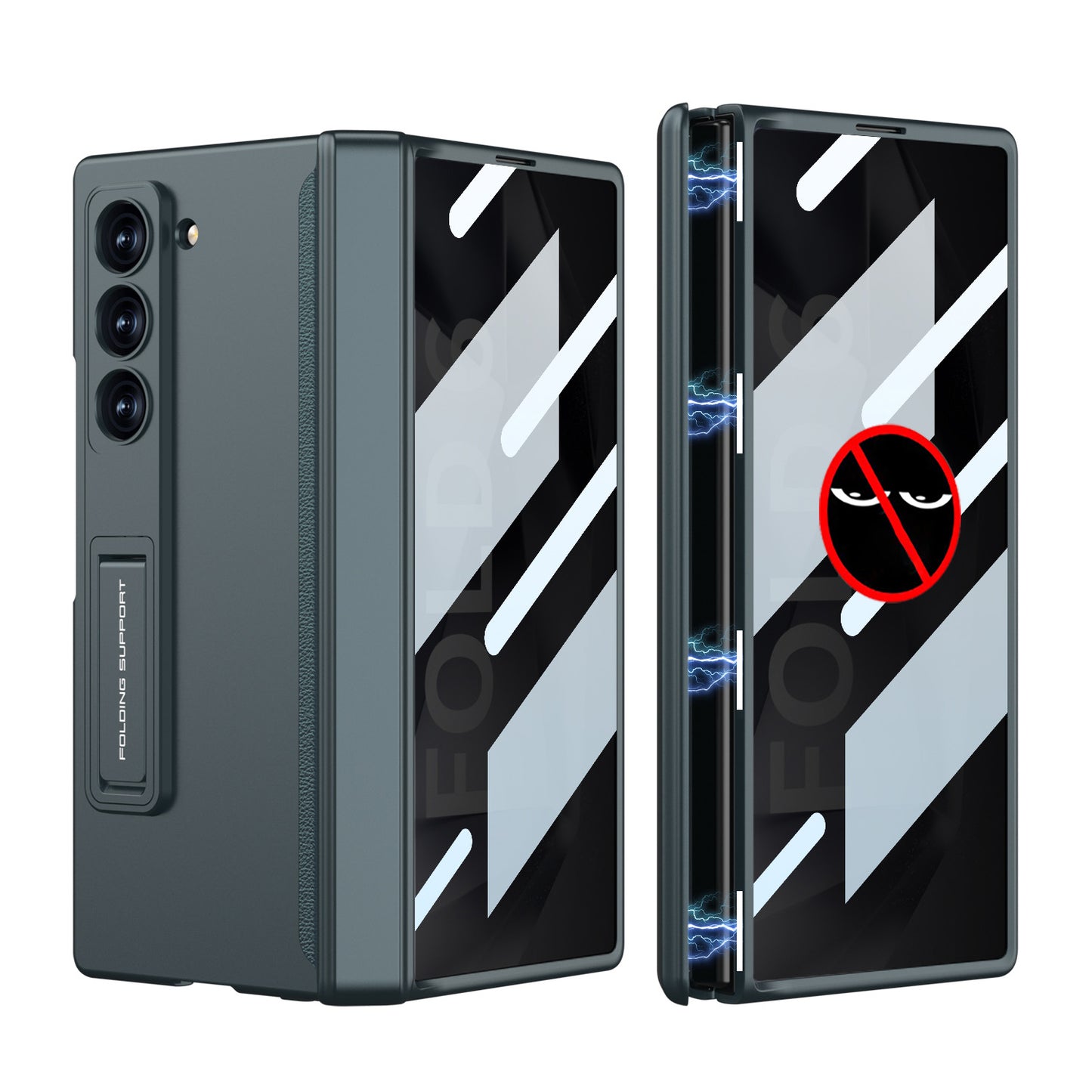 Magnetyczny zawias Ukryty uchwyt Etui w komplecie z tylną osłoną ekranu do Galaxy Z Fold 6/5/4/3