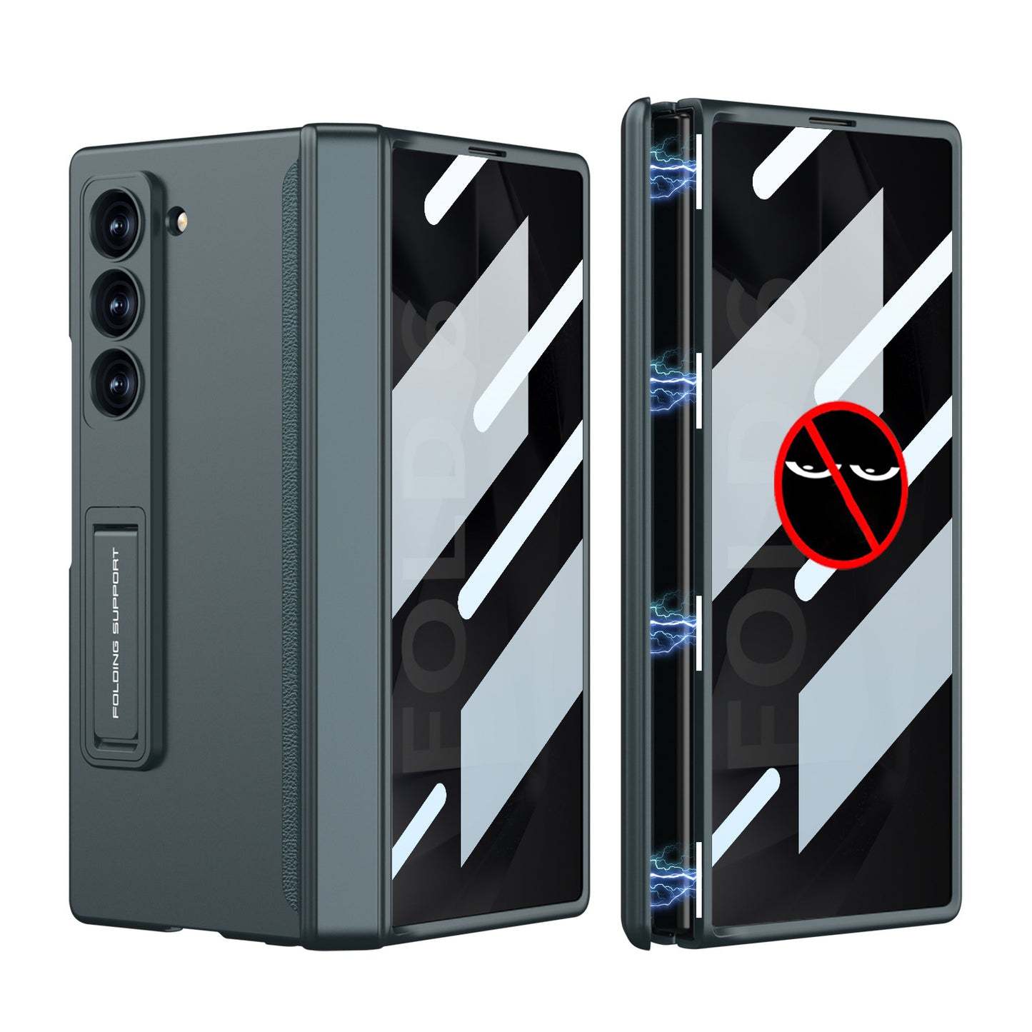 Magnetyczny zawias Ukryty uchwyt Etui w komplecie z tylną osłoną ekranu do Galaxy Z Fold 6/5/4/3