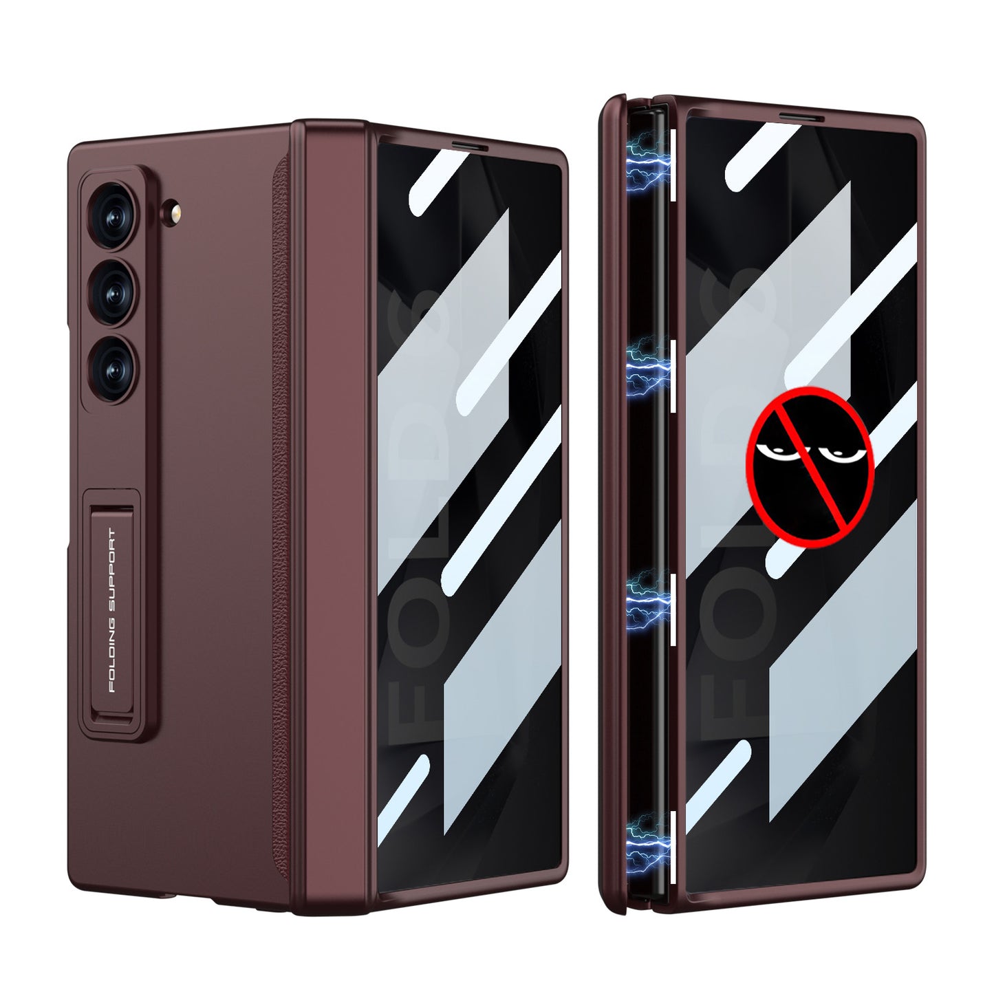 Magnetyczny zawias Ukryty uchwyt Etui w komplecie z tylną osłoną ekranu do Galaxy Z Fold 6/5/4/3