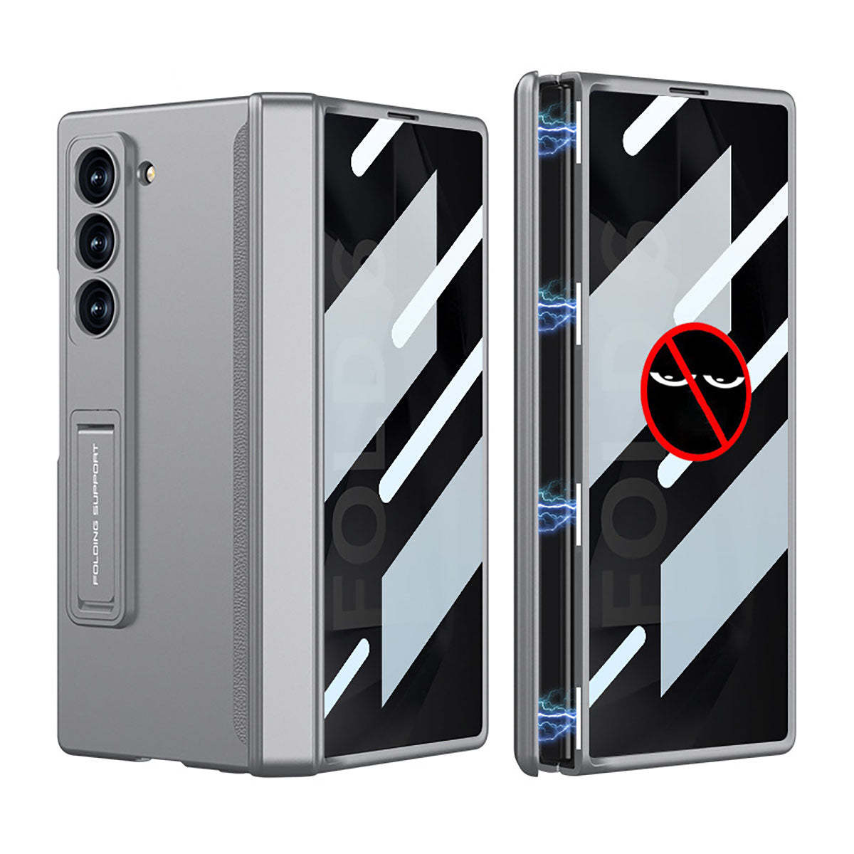 Magnetyczny zawias Ukryty uchwyt Etui w komplecie z tylną osłoną ekranu do Galaxy Z Fold 6/5/4/3