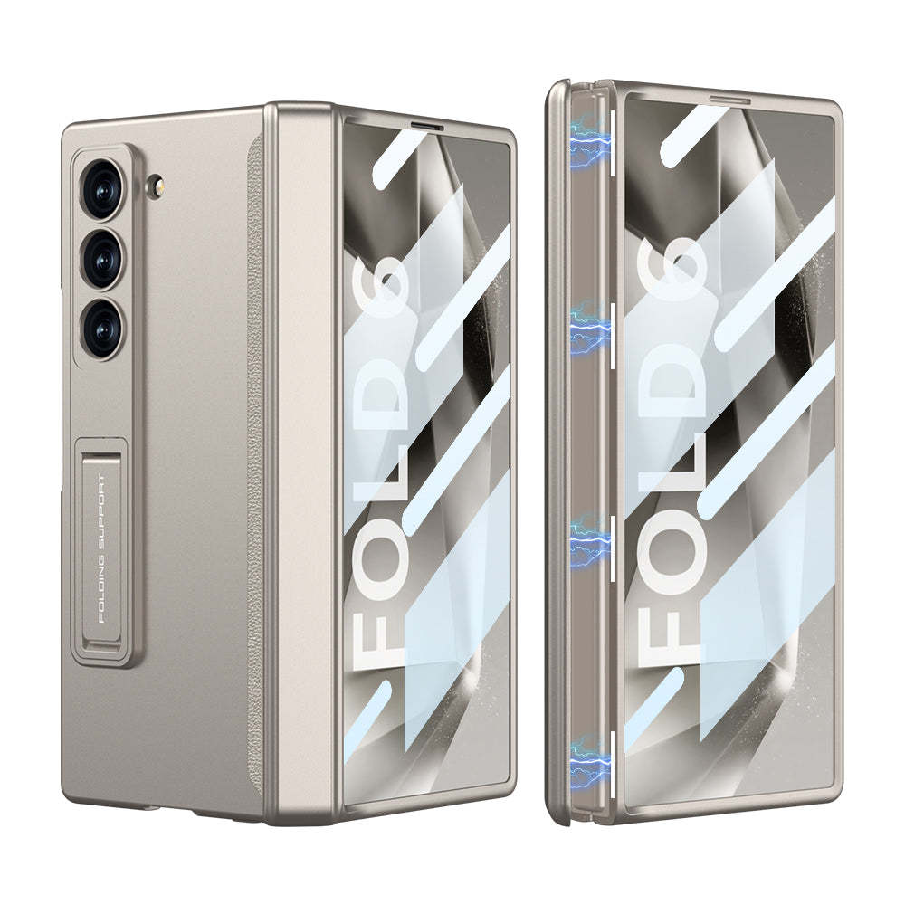 Magnetyczny zawias Ukryty uchwyt Etui w komplecie z tylną osłoną ekranu do Galaxy Z Fold 6/5/4/3