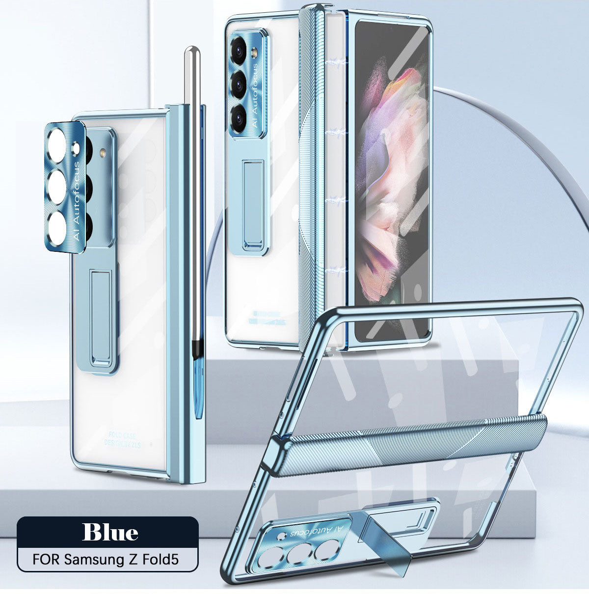 Magnetyczne etui z zawiasami do Galaxy Z Fold5 Fold4 Fold3 z podwójną