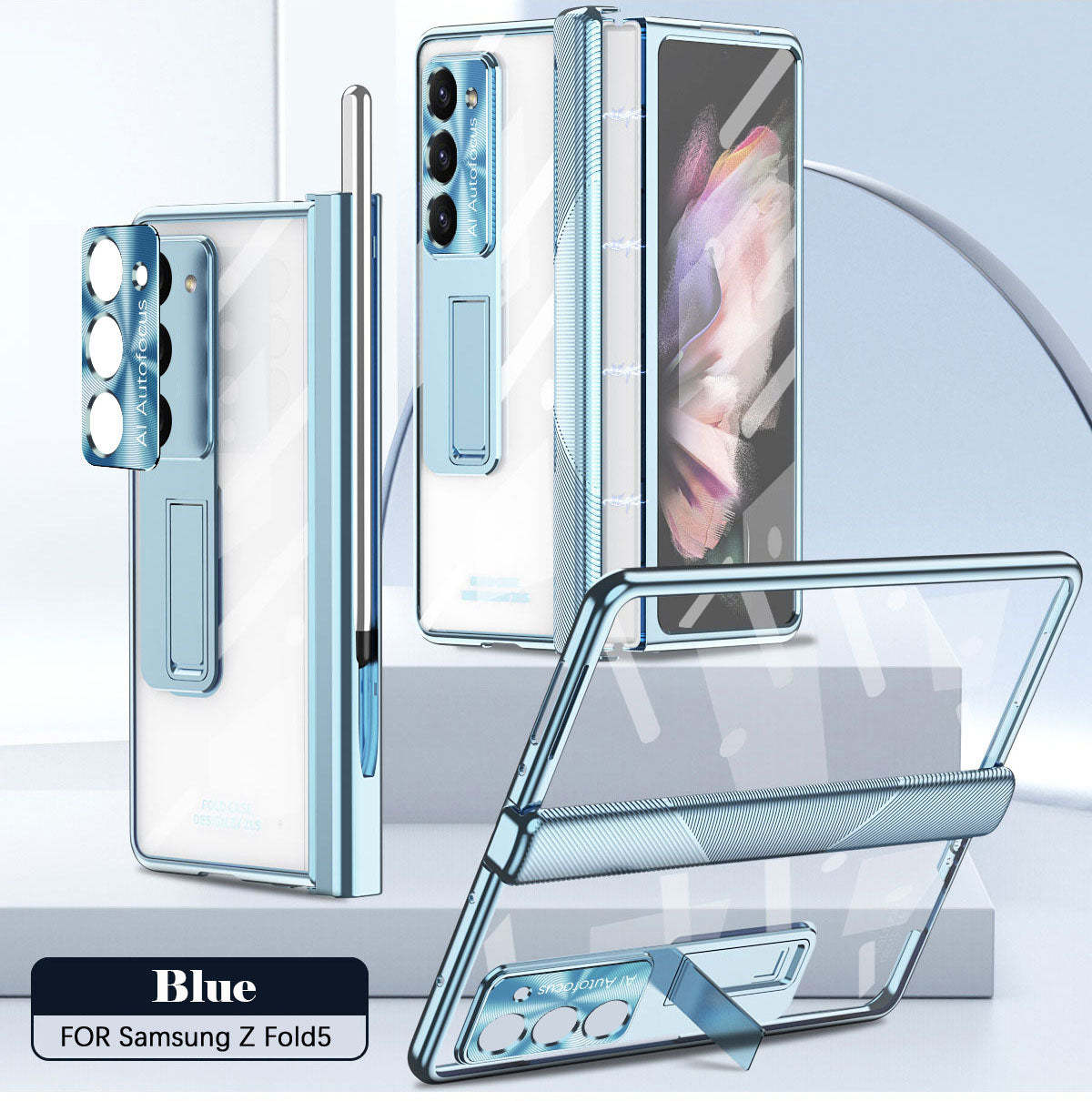Magnetyczne etui z zawiasami do Galaxy Z Fold5 Fold4 Fold3 z podwójną