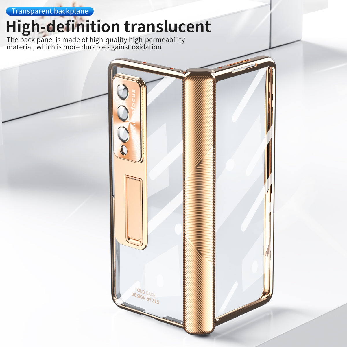 Μαγνητική θήκη μεντεσέ για Galaxy Z Fold5 Fold4 Fold3 με διπλό προστατευτικό μεντεσέ