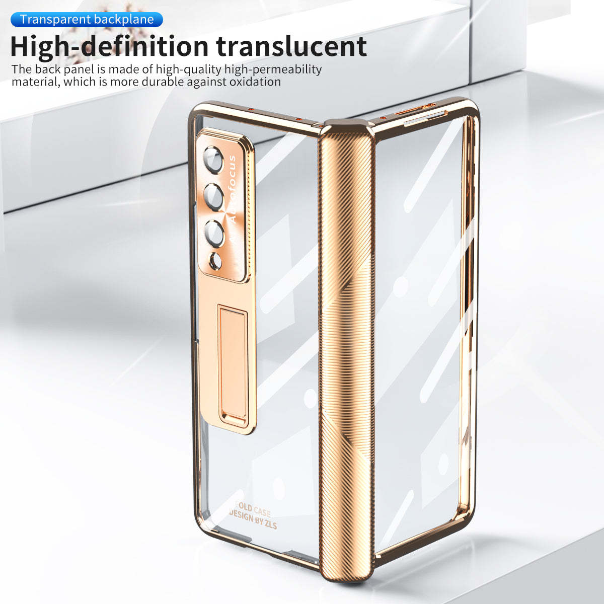 Μαγνητική θήκη μεντεσέ για Galaxy Z Fold5 Fold4 Fold3 με διπλό προστατευτικό μεντεσέ