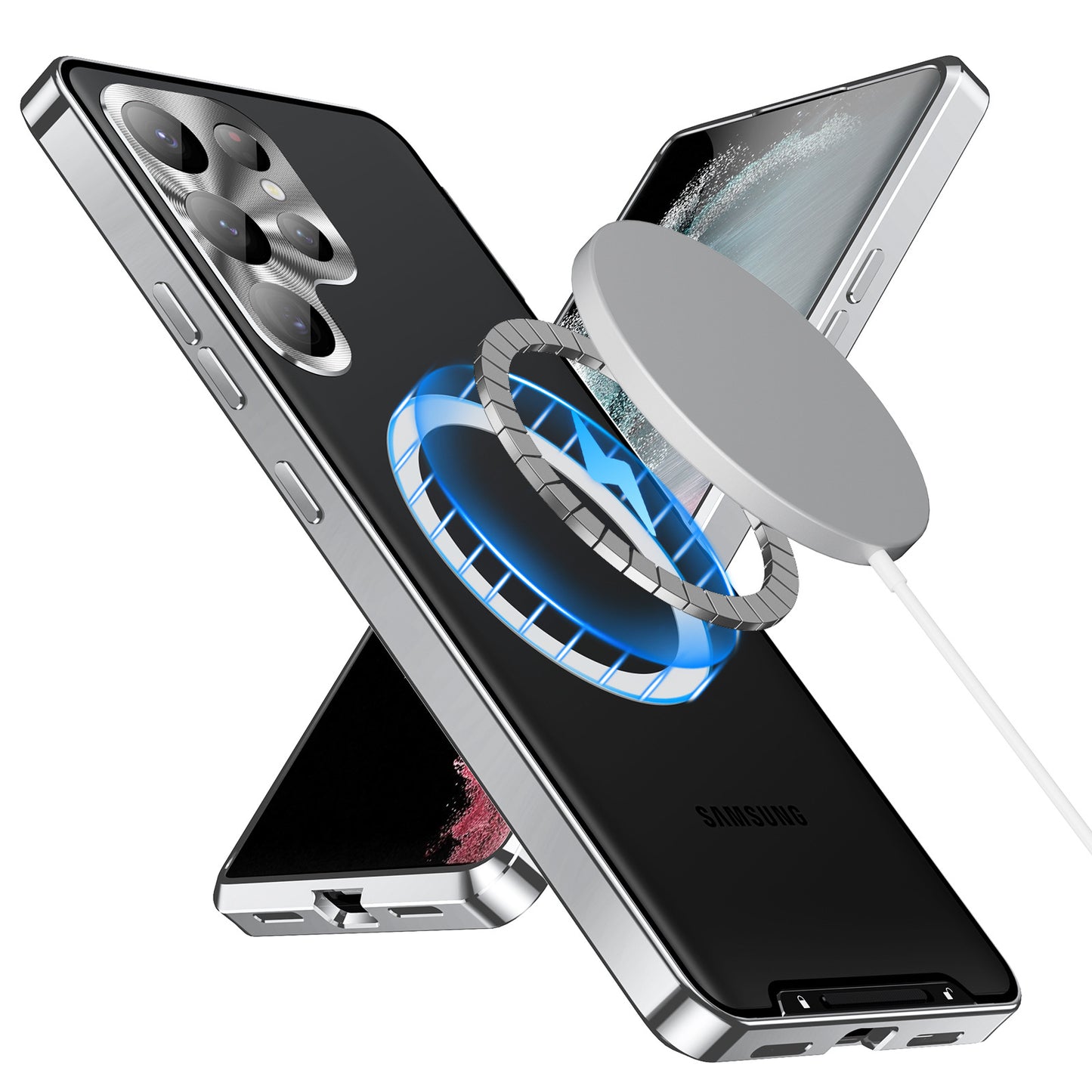 Μαγνητική μεταλλική θήκη Magsafe για Samsung Galaxy S23 S22 S21 Ultra Plus Note20 Ultra