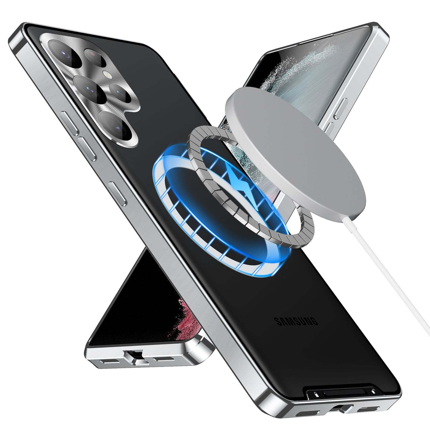 Μαγνητική μεταλλική θήκη Magsafe για Samsung Galaxy S23 S22 S21 Ultra Plus Note20 Ultra