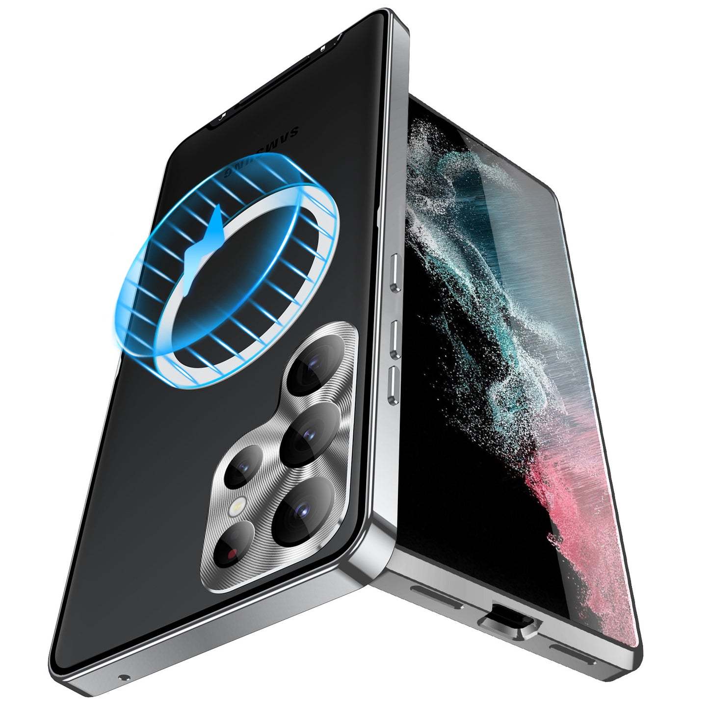 Μαγνητική μεταλλική θήκη Magsafe για Samsung Galaxy S23 S22 S21 Ultra Plus Note20 Ultra