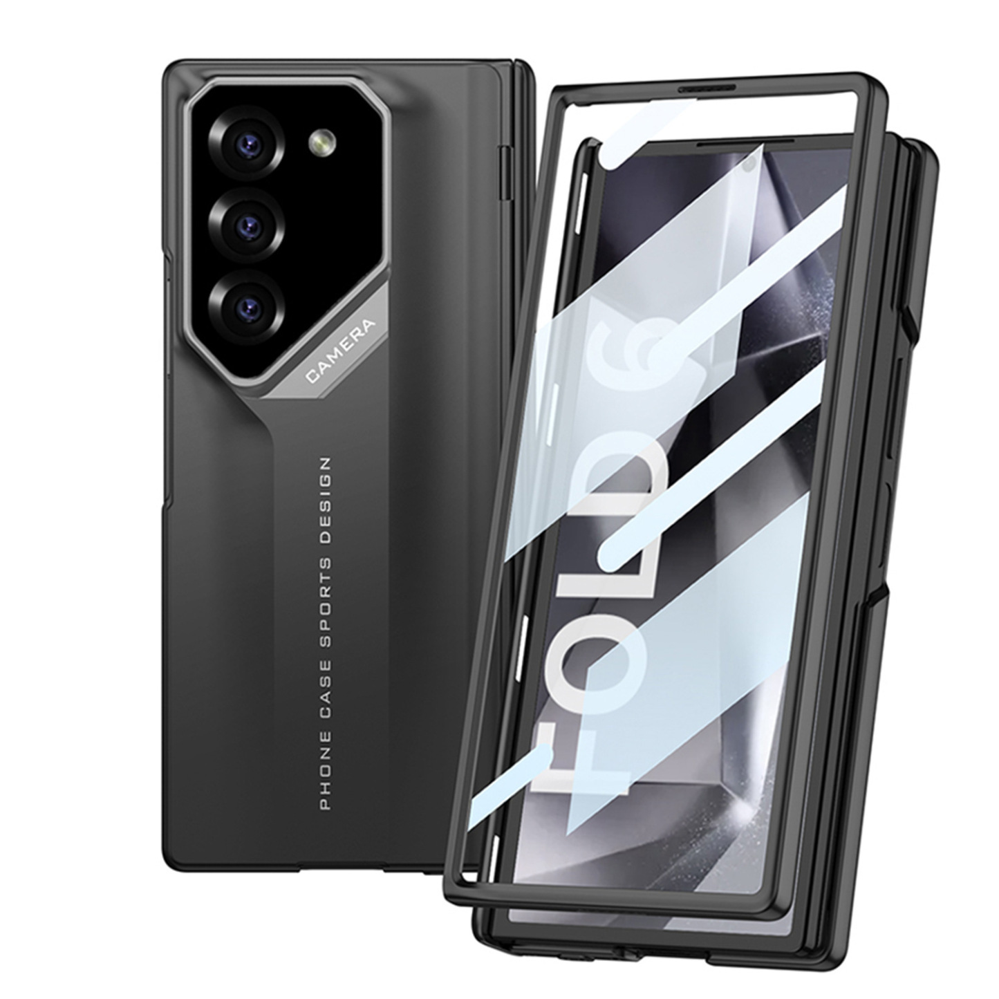 SPORTOWY DESIGN | Magnetyczny zawias odporny na wstrząsy pokrowiec na telefon z osłoną ekranu do Galaxy Z Fold 6/5/4