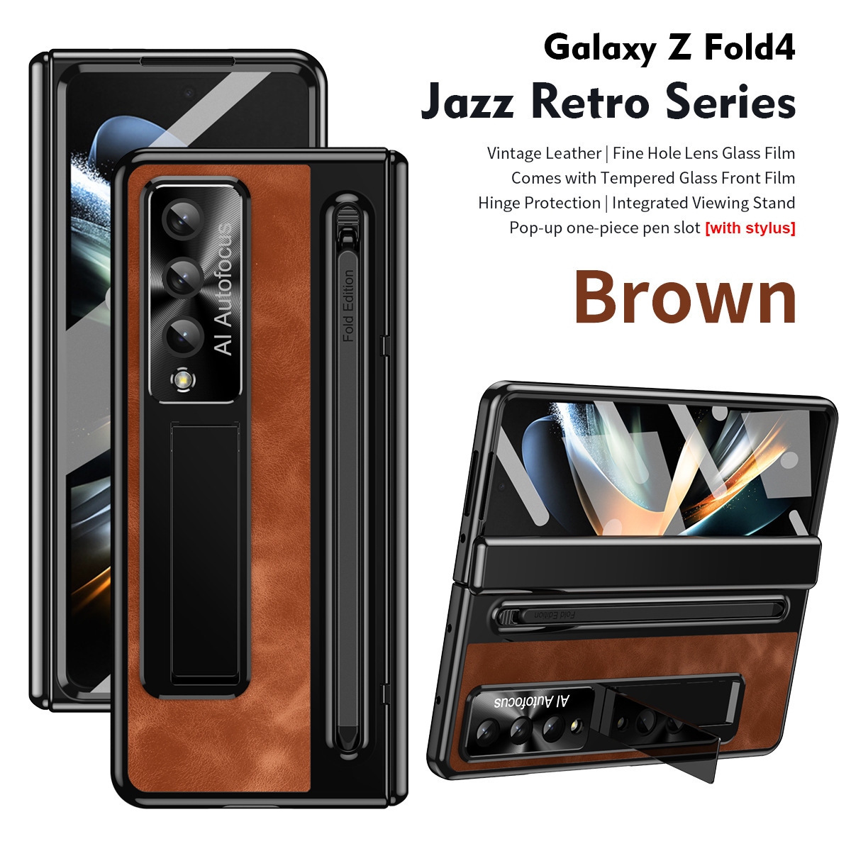 Nadaje się do etui na telefon komórkowy Samsung Zfold FOLD4 składana oficjalna folia na pióro wielofunkcyjne etui ochronne zapobiegające upadkowi