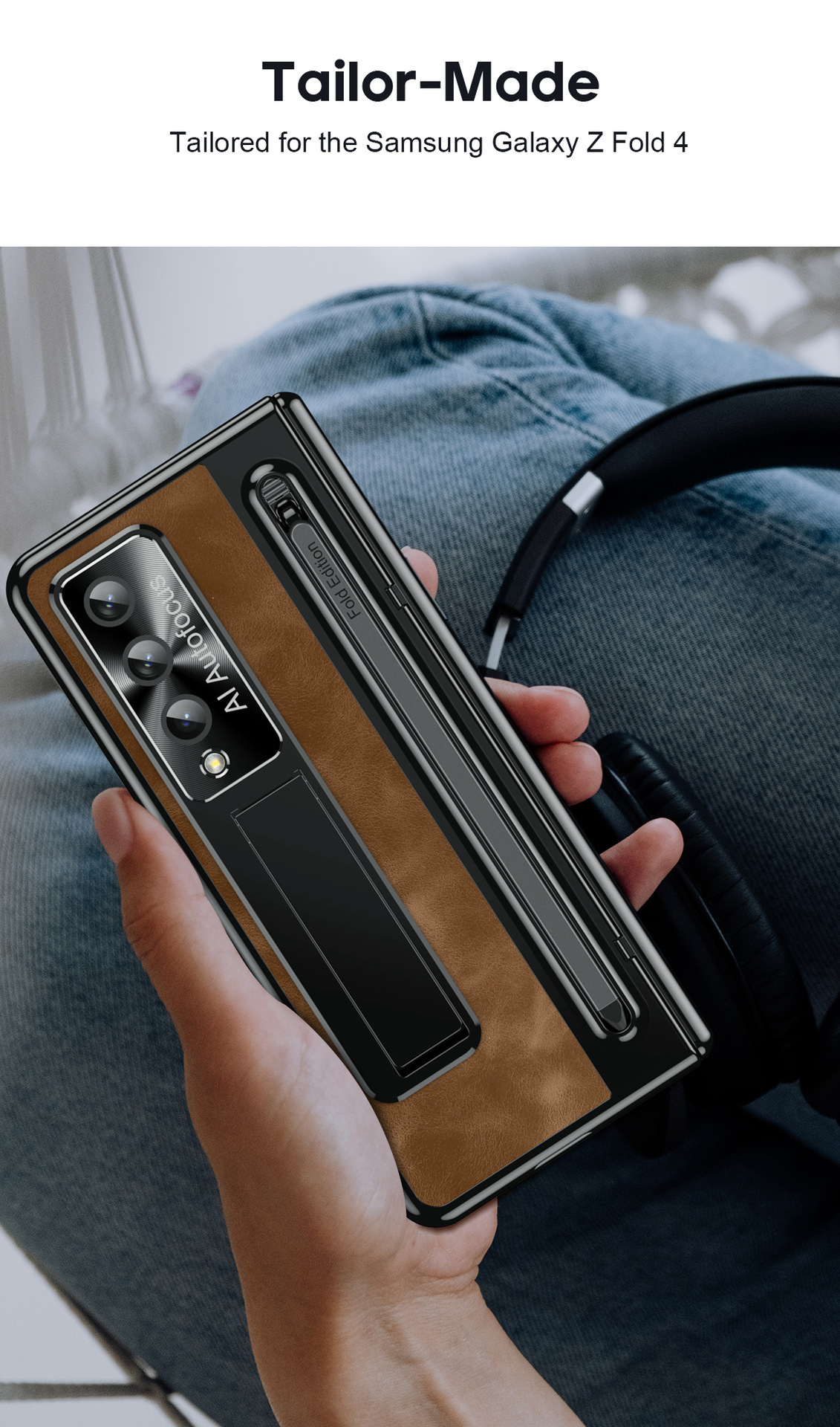 Nadaje się do etui na telefon komórkowy Samsung Zfold FOLD4 składana oficjalna folia na pióro wielofunkcyjne etui ochronne zapobiegające upadkowi