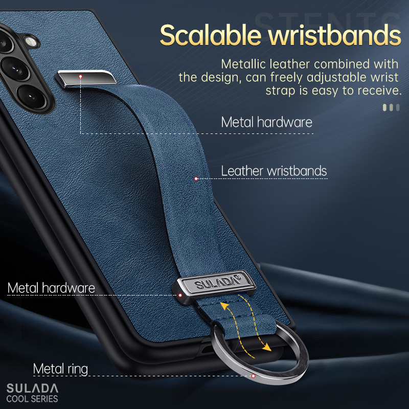 Etui na telefon komórkowy Samsung Zfold6 Sulada biznesowe etui z klapką ze skóry składanej 4/5/6 all-inclusive magnetyczne etui z przyssawką