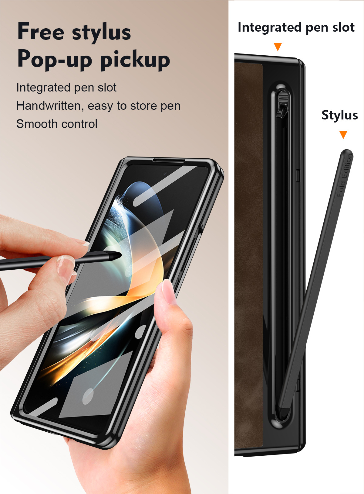 Nadaje się do etui na telefon komórkowy Samsung Zfold FOLD4 składana oficjalna folia na pióro wielofunkcyjne etui ochronne zapobiegające upadkowi