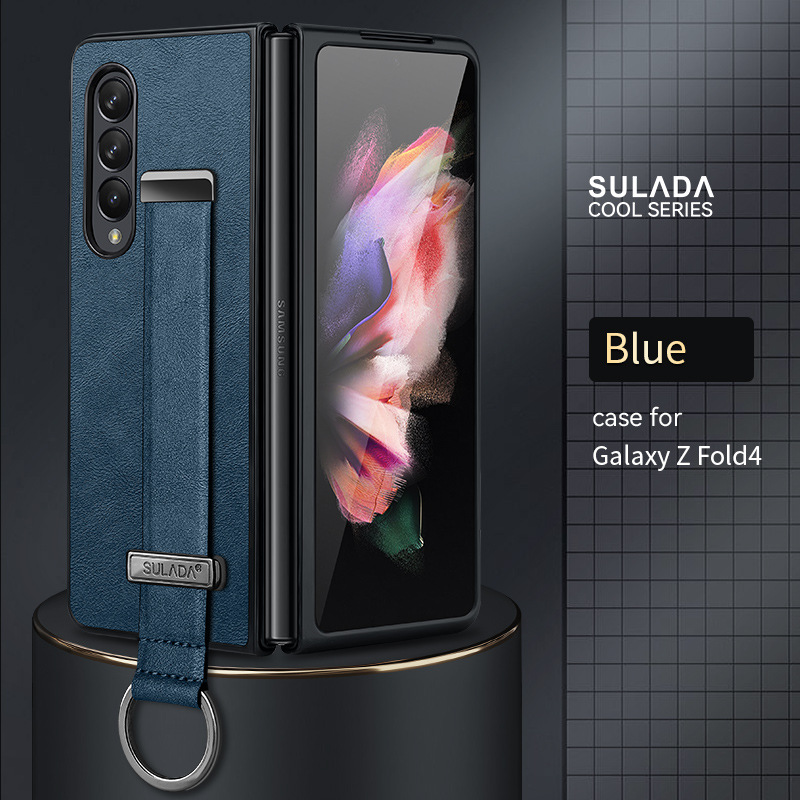Etui na telefon komórkowy Samsung Zfold6 Sulada biznesowe etui z klapką ze skóry składanej 4/5/6 all-inclusive magnetyczne etui z przyssawką