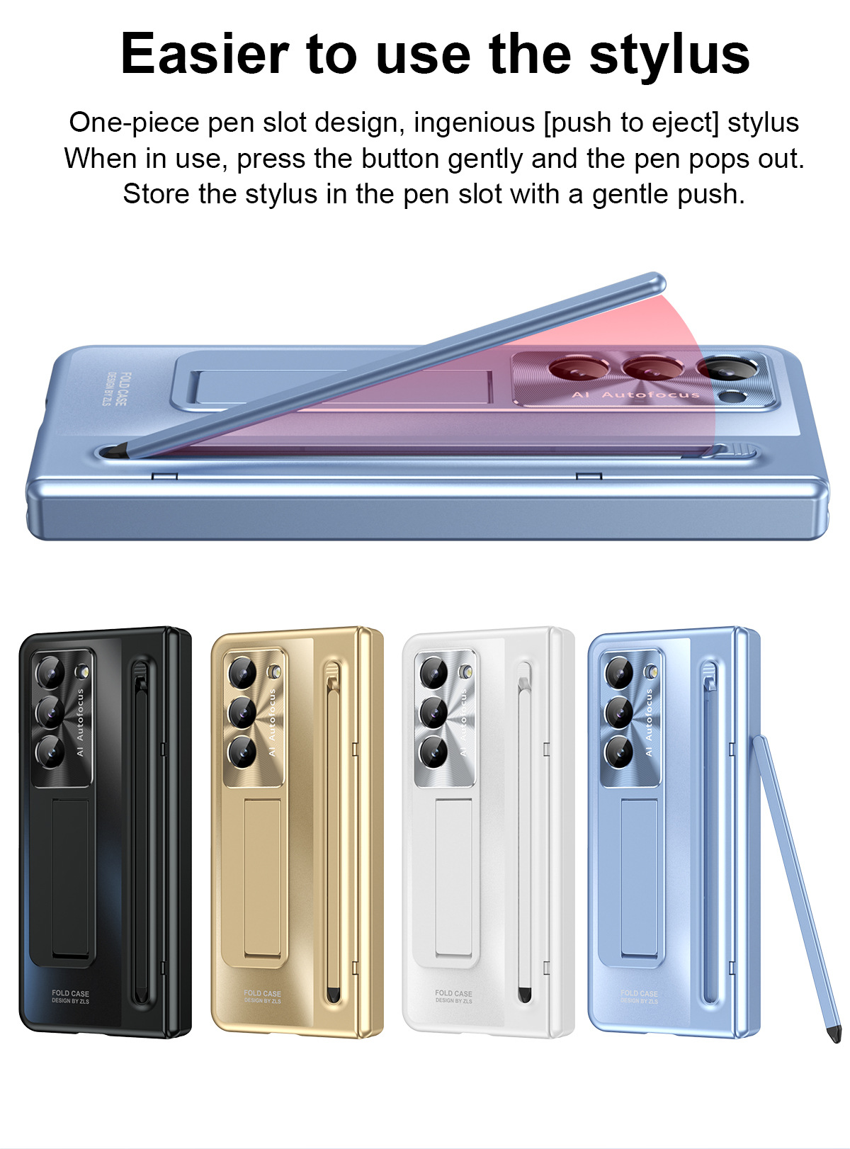 Nadaje się do etui na telefon komórkowy Samsung zfold6 FOLD5 składana oficjalna folia na pióro wielofunkcyjne etui ochronne zapobiegające upadkowi