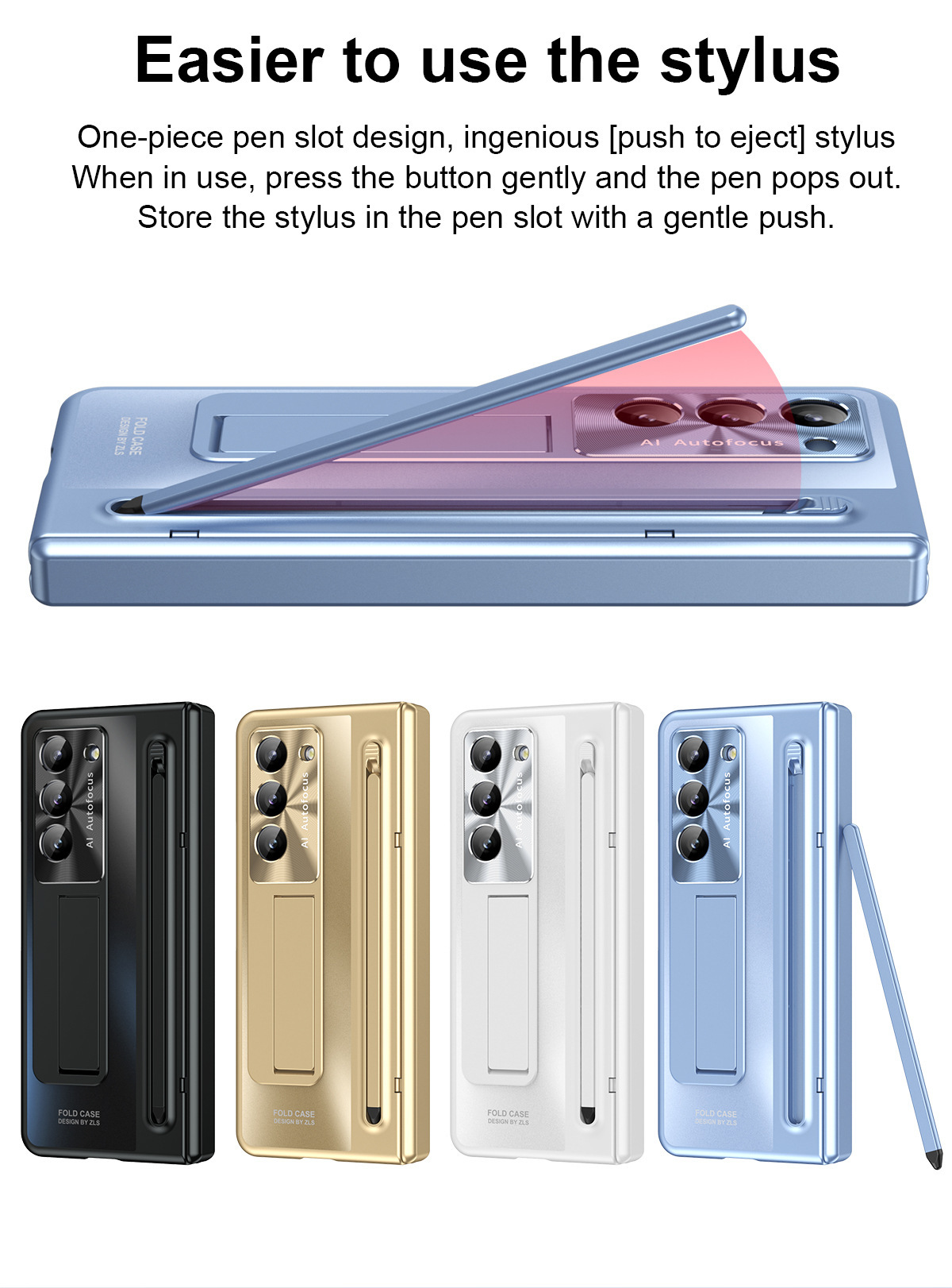 Nadaje się do etui na telefon komórkowy Samsung zfold6 FOLD5 składana oficjalna folia na pióro wielofunkcyjne etui ochronne zapobiegające upadkowi
