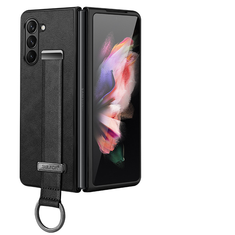Etui na telefon komórkowy Samsung Zfold6 Sulada biznesowe etui z klapką ze skóry składanej 4/5/6 all-inclusive magnetyczne etui z przyssawką