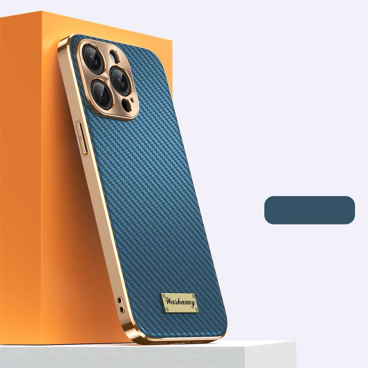 Nadaje się do iPhone14 business iP16 galwanizowana obudowa Apple 13Pro wzór z włókna węglowego pokrywa ze skóry bydlęcej 15Max etui na telefon komórkowy