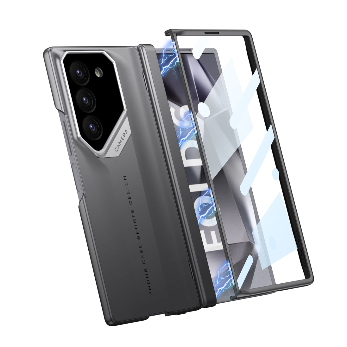 SPORTOWY DESIGN | Magnetyczny zawias odporny na wstrząsy pokrowiec na telefon z osłoną ekranu do Galaxy Z Fold 6/5/4
