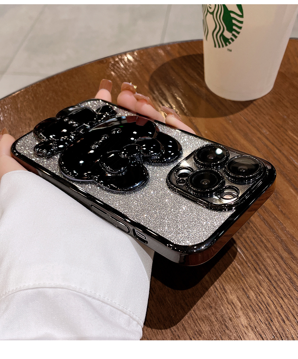Κατάλληλη για iPhone15 θήκη κινητού τηλεφώνου ντεγκραντέ γκλίτερ καθρέφτης κουνέλι Apple 13 νέα σιλικόνη 14Promax προηγμένη θήκη κινητού τηλεφώνου