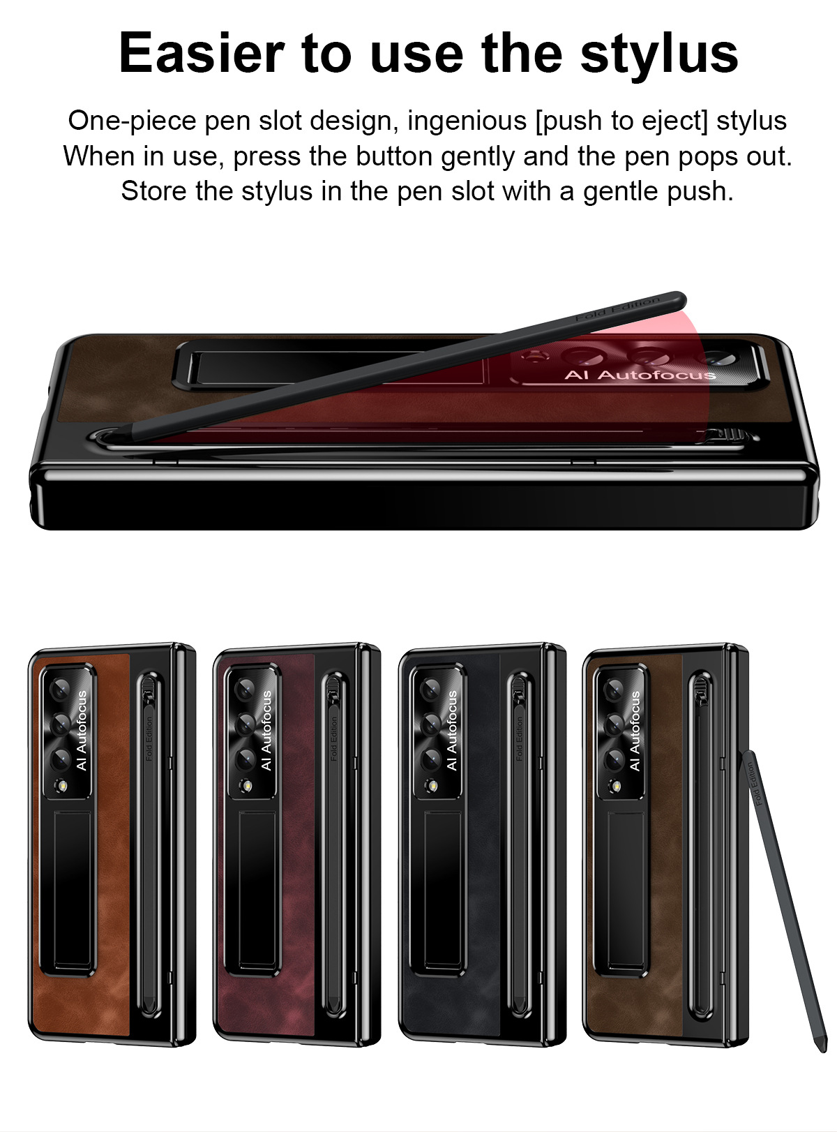 Nadaje się do etui na telefon komórkowy Samsung Zfold FOLD4 składana oficjalna folia na pióro wielofunkcyjne etui ochronne zapobiegające upadkowi