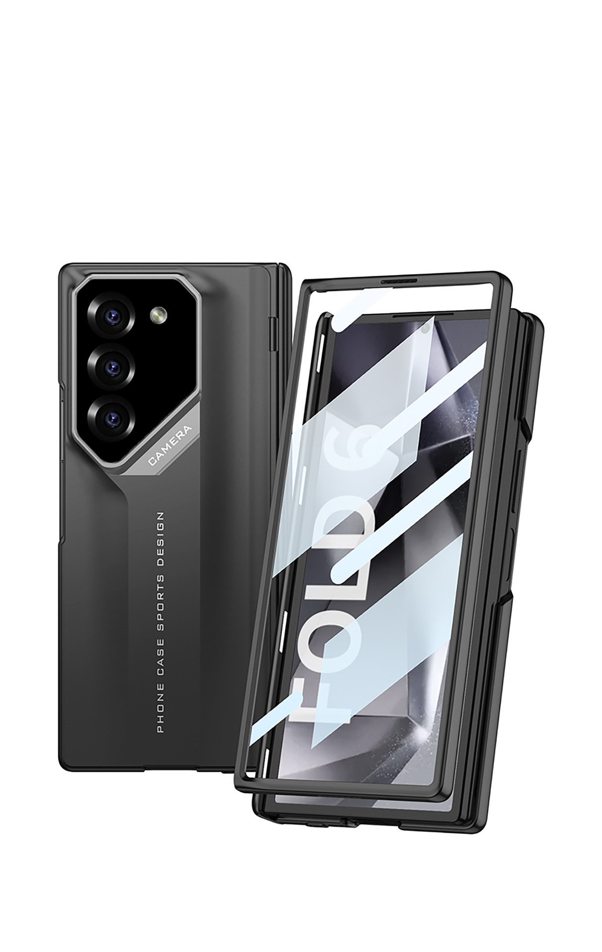 SPORTOWY DESIGN | Magnetyczny zawias odporny na wstrząsy pokrowiec na telefon z osłoną ekranu do Galaxy Z Fold 6/5/4