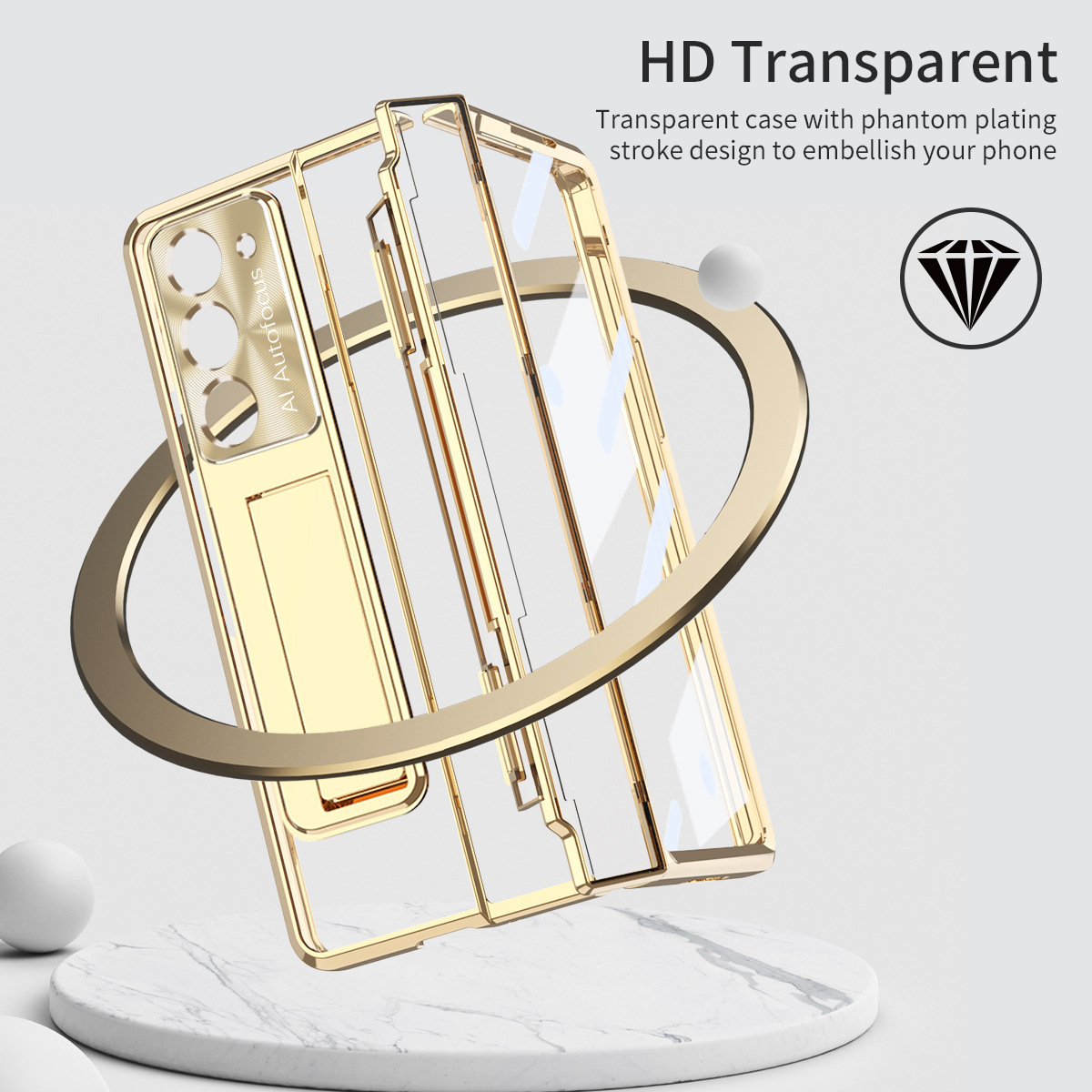 Etui składane 360° Armor Hinge Transparent 2.0 - seria Galaxy Fold