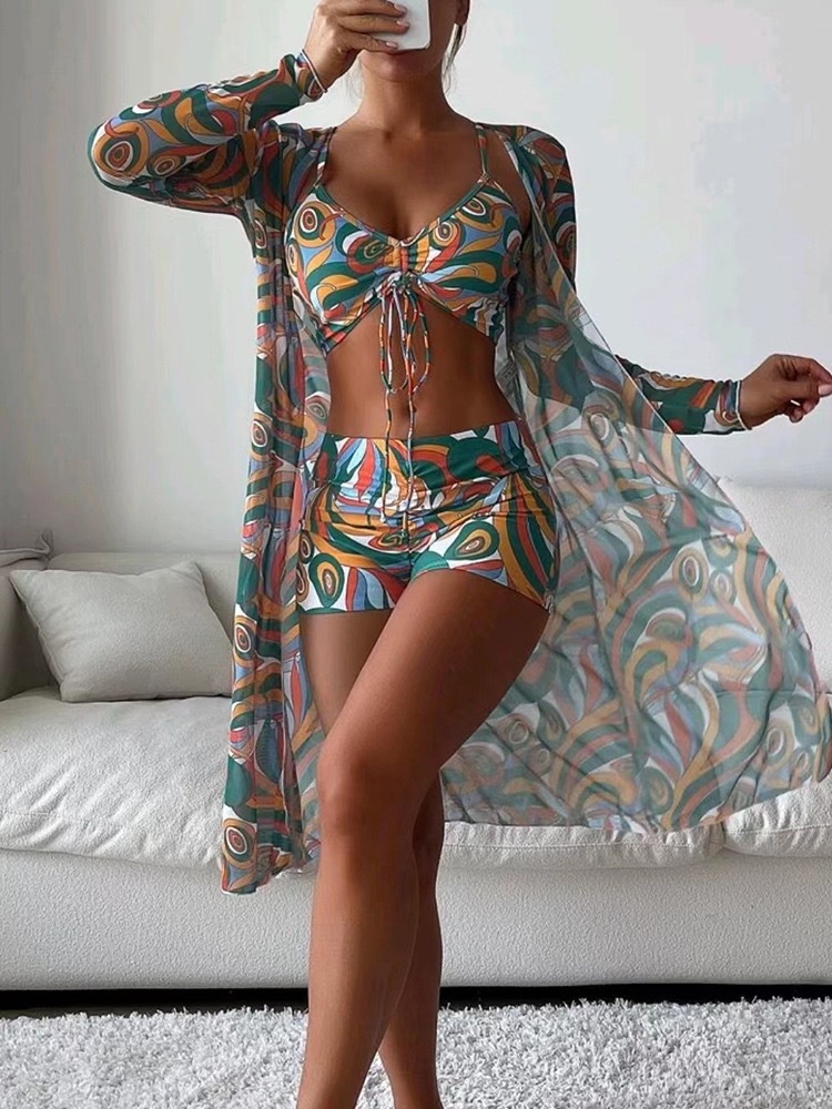 【✨Pirkite 1 ir gaukite 1 nemokamai】👙 Naujas madingas naujas trijų dalių maudymosi kostiumėlis, yra daugiau spalvų